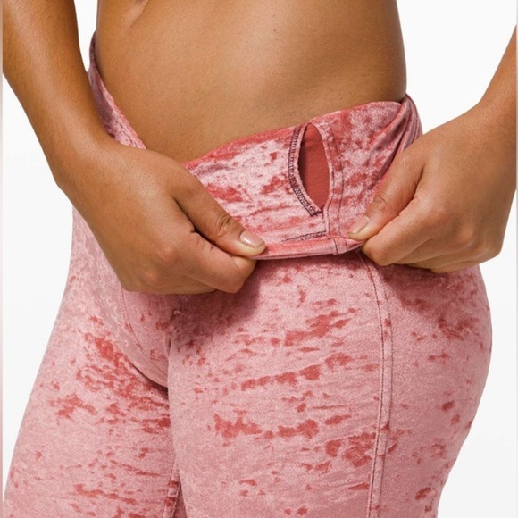 Lululemon Wunder Lounge High-Rise Tight 28" Soft Cranberry Pink Velvet Leggings - Picture 3 of 11